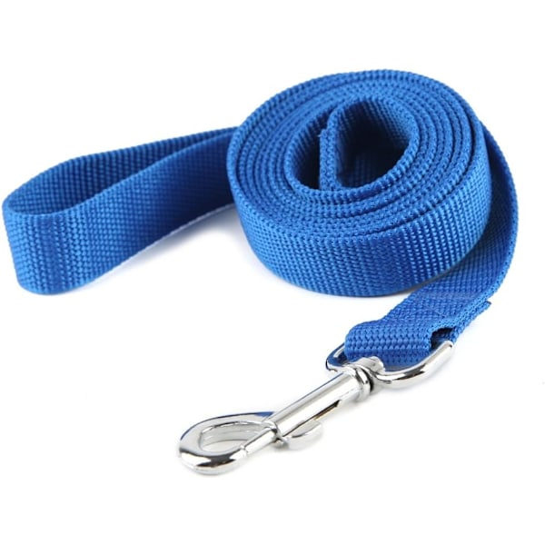 Nylon hundetreningsbånd, trekktau, 4 fot / 5 fot / 6 fot langt, 5/8 tommer 3/4 tommer 1 tomme bredt, for små og mellomstore hunder Blue6FT 1'' x 6 FT