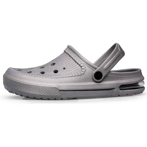 Unisex Have Clogs Vandsko Strandsko Tøfler Sandaler Luftpude Letvægts Komfortable Grey 10.75inch 8.5 Women/7.5 Men