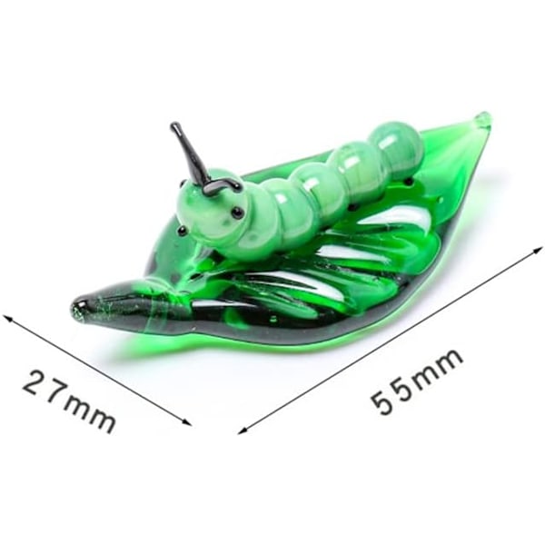Handgjorda Mini Insekter Figurer Samlarobjekt 5st Konst Blåst Glasfigurer Miniatyr Glasprydnader, Skrivbordsbord Simulation Djur