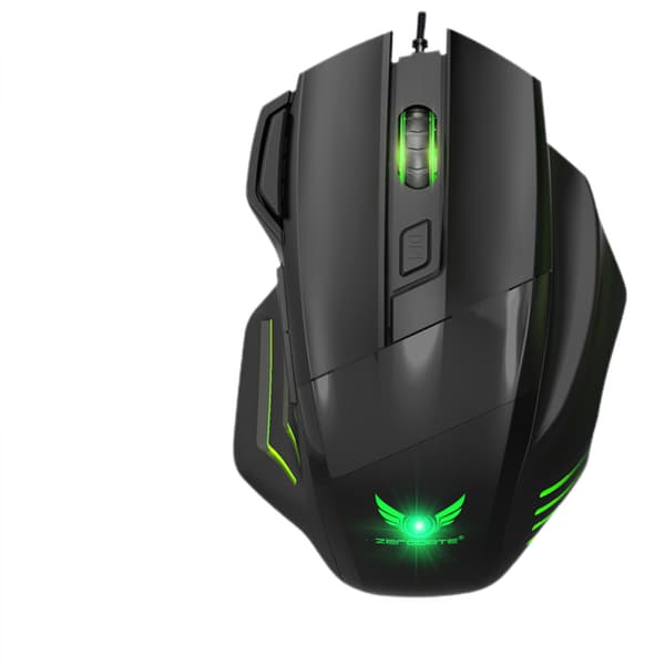 Kablet Gaming Mus, USB Computermus, 7 Knaps Kablet Optisk Mus, Op til 2400 DPI, Lydløst Klik Ergonomisk Formdesign, Mindre Håndtræthed, til Win