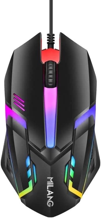 Kablet USB Gaming Mus RGB Gaming Ergonomisk Optisk Datamus for Datamaskiner
