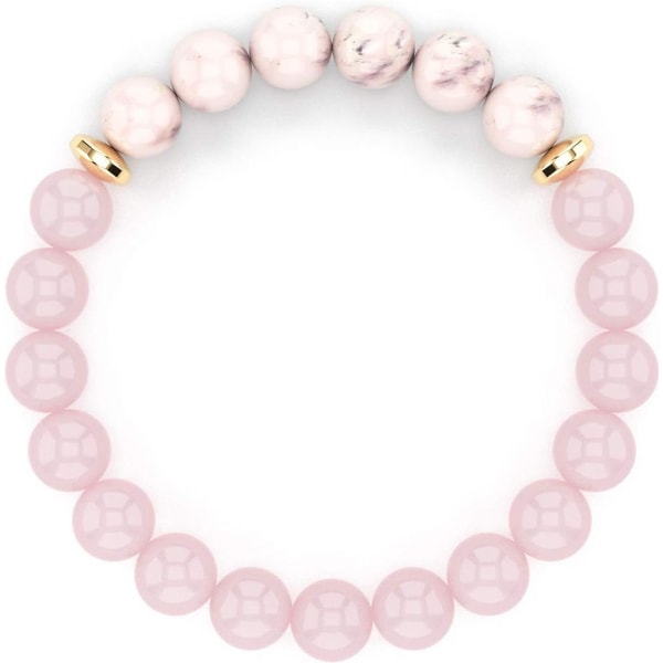 Rosenkvartsarmband för kvinnor, rosenkvartskristall, rosa opal Peru, hematit, ångestarmband för kvinnor, ultrasöta rosa armband för kvinnor