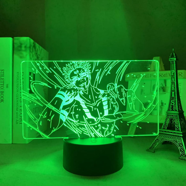 Anime Jujutsu Kaisen Sukuna LED-lys til børnefødselsdagsgave Skrivebord 3D Lampe Manga Natlys til drenge PXJD