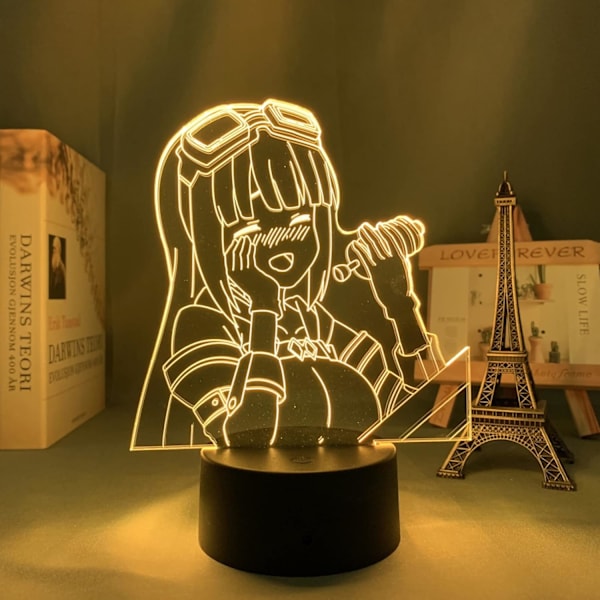 Akryl 3D Lampe Anime Bofuri til Soveværelse Dekorativ Natlampe Fødselsdagsgave Værelse Bordlampe Manga Led Natlys Bofuri