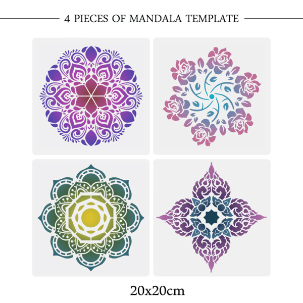 Mandala-pistetyökalusarja - 36-osainen pistemaalauksen työkalusarja, jossa pistetyökalut, pallokynä kivien maalaamiseen, väritykseen, kynsikoristeluun, piirtämiseen ja luonnosteluun