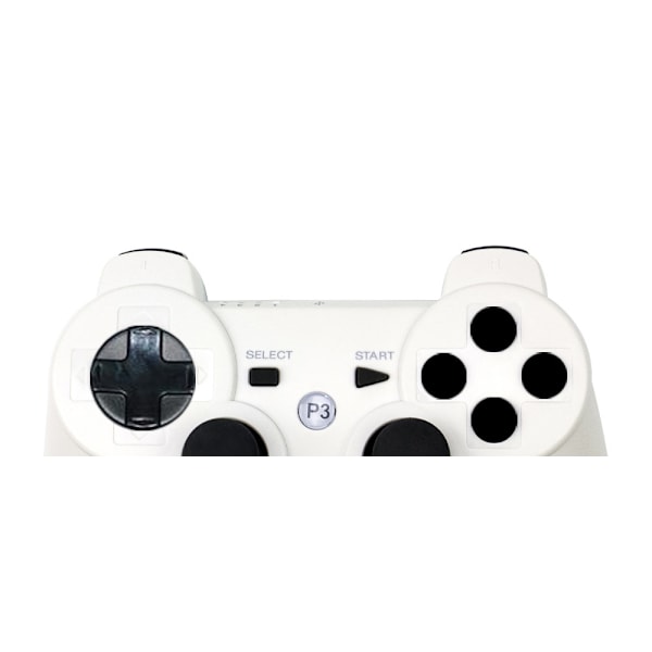 Trådløs PS3-controller, professionel PS3-gamepad, touchpanel-joypad med dobbelt vibration, Bluetooth-spilcontrollere, hvid