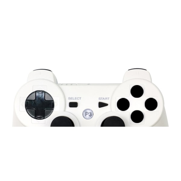 Trådlös PS3-kontroll, professionell PS3-spelkontroll, pekpanel joypad med dubbla vibrationer, Bluetooth spelkontroller Vit