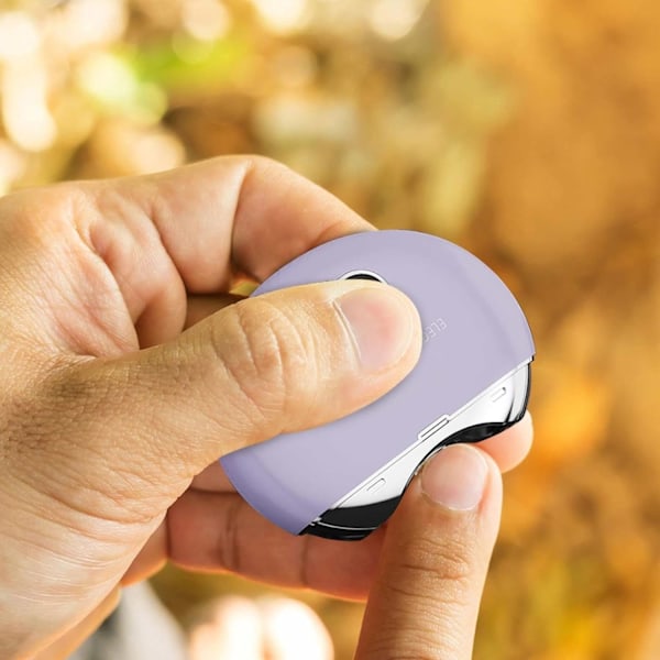 Sähköinen kynsileikkuri, 3-in-1 kynsien leikkaaja ja kiillottaja, automaattinen kynsileikkuri 3 nopeutta, kynsiviila valolla, kynsileikkurit (violetti)