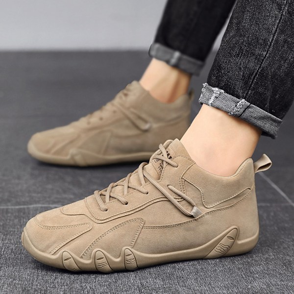 Herr Sportskor Casual Lätt Mjuk Gummisula Herr Mode Sneakers för Vinterlöpning Promenader Khaki 42