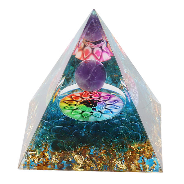 Positiv energi kristallpyramid kristall epoxi helande kristall pyramider för meditation lycklig dekoration