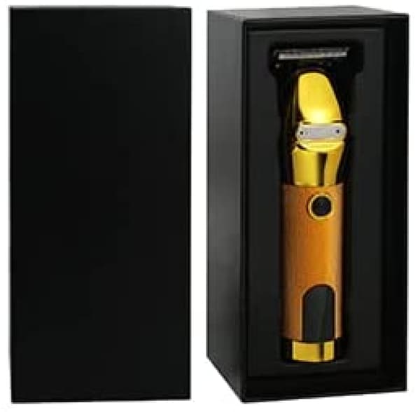Klassisk gullskjelett trådløs trimmer LCD-strømdisplay hårklipper for menn USB oppladbare elektriske hårtrimmere