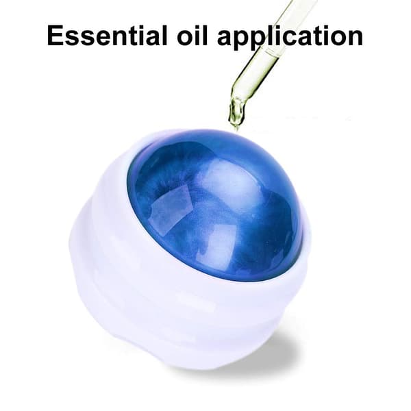 2-pack Muskelmassage Roller Ball, Handhållet Terapiverktyg för Öm Kropp & Ledvärk. Blue-White and Purple-White