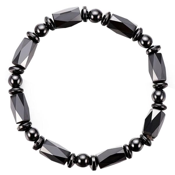 Trendigt magnetiskt hematitarmband med geometrisk form för kvinnor