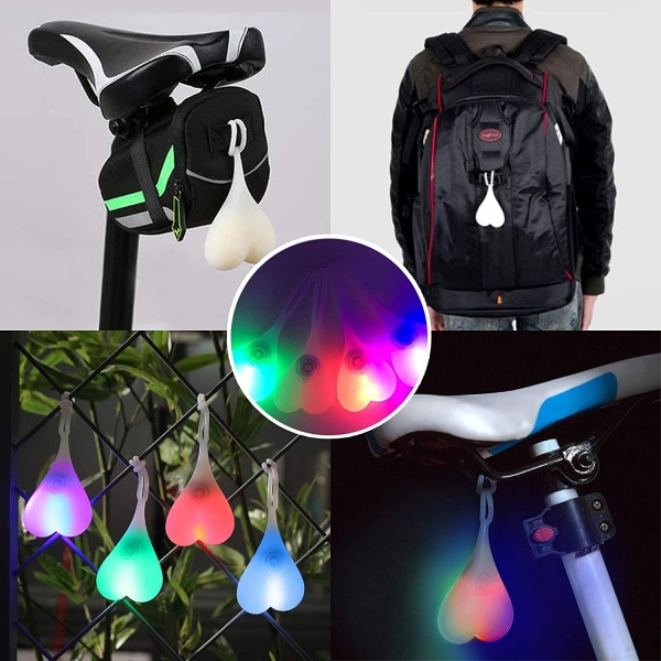 Cykelreflektor LED Cykelbakljus Cykelbollar Bakljus Ryggstöd Ägglampa Night Essential Vattentät Creative(färg)