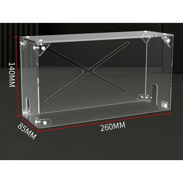 Transparent dammskydd för Nintendo Switch & Switch OLED laddningsdocka, reptåligt vattentätt skyddande genomskinligt akrylskydd