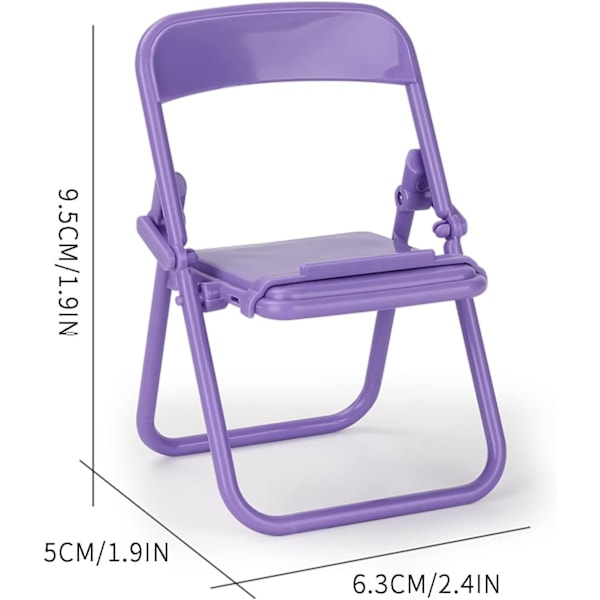 Pienet taitettavat tuolit, salamannopeita tarjouksia tänään, matkapuhelinteline, työpöydän taitettava karkkiväri, matkapuhelimen pidike, taitettava tuoli, teline työpöydän puhelimeen Purple