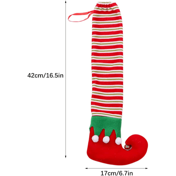 4 st Jul Stolsbensskydd, Roliga Tomte Bordsbensstrumpor, Matsalsstolsöverdrag, Möbelfotsskydd Bordsstol Le