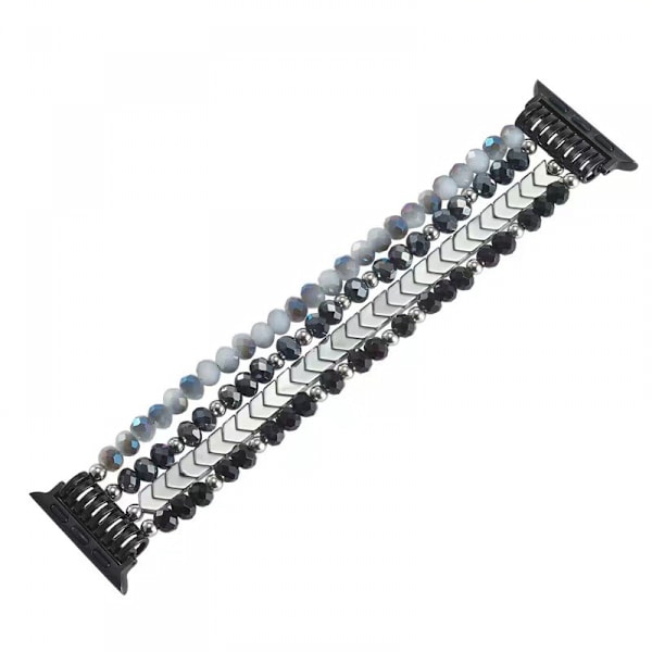 Perlearmbånd til Apple Watch Band 40/38/41mm Series 8/7/SE/6/5/4/3/2/1 Mote Håndlaget Rem for iWatch Band Erstatning