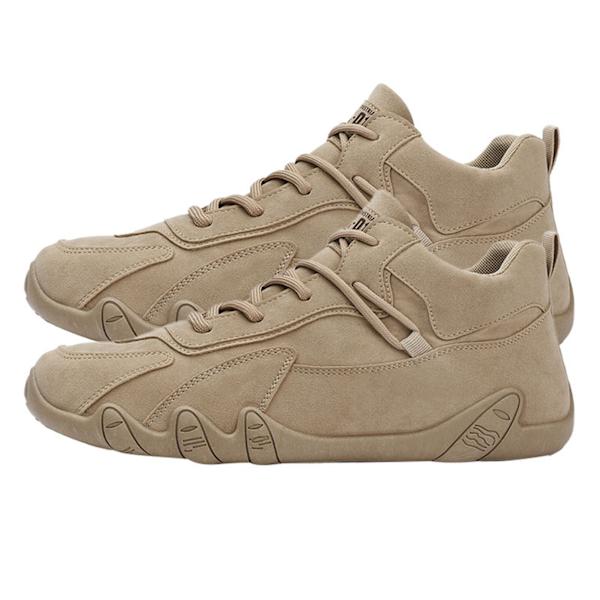 Herr Sportskor Casual Lätt Mjuk Gummisula Herr Mode Sneakers för Vinterlöpning Promenader Khaki 42