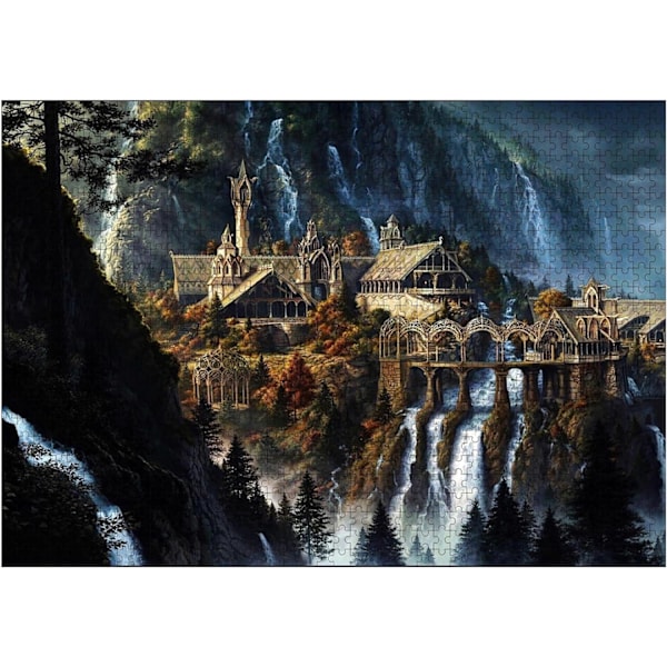 Tranquil Series - Vandfald By Træpuslespil Legetøj - Træpuslespil Graduation eller Fødselsdagsgave Hjemmedekoration - 1000 Briks Puslespil til Voksne