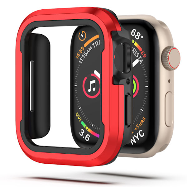 Rugged Case Kompatibel för Apple Watch 44mm Serie SE/6/5/4 Militär All Around Hård TPU Skyddande Skal Stötsäker Bumper