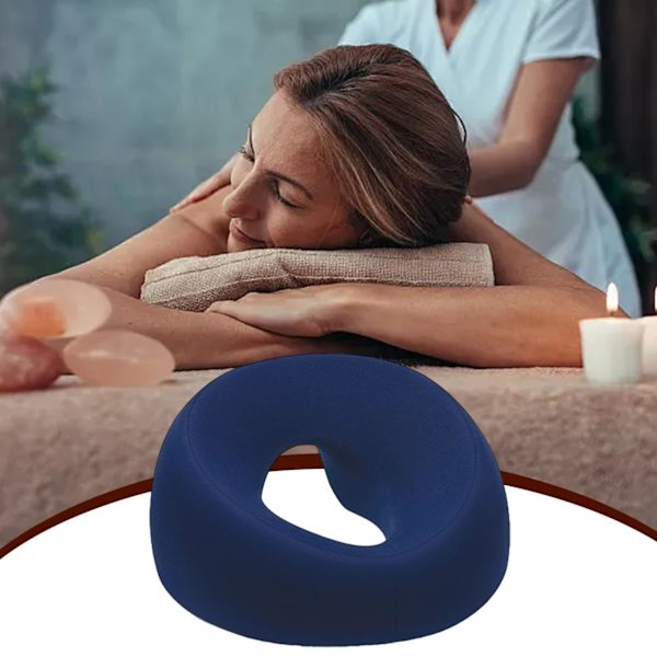 Massagepude med memoryskum-støtte, åndbart ansigts-nedad design til terapi, spa, søvn, flere farver Navy Blue