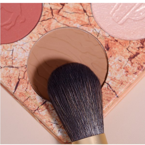 Ultra blød pudder makeup børste, til løs eller presset settingpudder og mineralfoundation, let dækning, 1 stk.