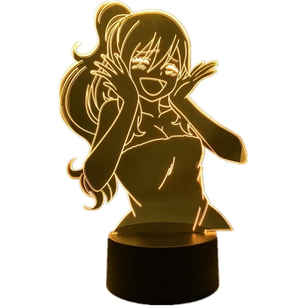 Anime 3D Lys Fairy Tail Juvia Lockser Figur Optisk Illusion Lampe til Soveværelses Dekoration Natlys Børnefødselsdag Julegaver Manga Led Lampe