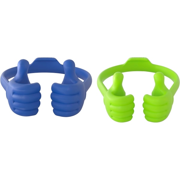 Thumbs Up 2-pakks nettbrettstativ, nettbrettstativholder for skrivebord, nettbrettstativ kompatibel med iPad-serien, Samsung Galaxy-faner Blue/Green Plus