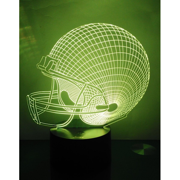 3D Nattlampa LED Illusionlampa Sängbord Bordslampa, ATTOE 7 Färgväxlande Ljus med Akrylplatt & ABS-bas & USB-laddare som Heminredning