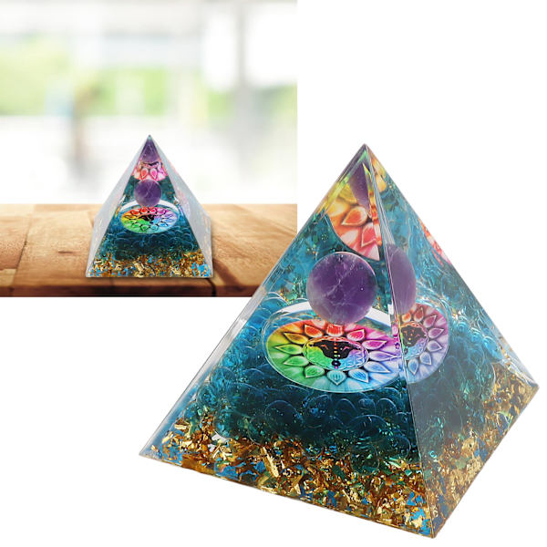 Positiv energi kristallpyramid kristall epoxi helande kristall pyramider för meditation lycklig dekoration