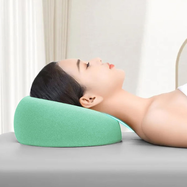 Massagepude med memoryskum-støtte, åndbart ansigts-nedad design til terapi, spa, søvn, flere farver Light Green