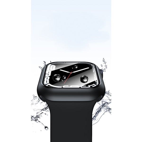 2 stk. Vandtæt etui kompatibel med Apple Watch 41mm Serie 8 med hærdet glas skærmbeskytter Hard PC Bumper etui
