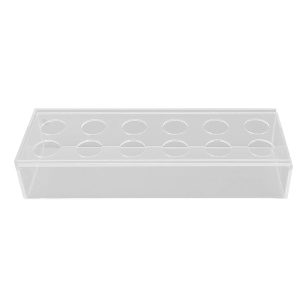 Klar akryl blomvas Multi Holes Elegant dekorativ lång rektangel vas för bröllop hem matbord Decor 30cm/11.7in