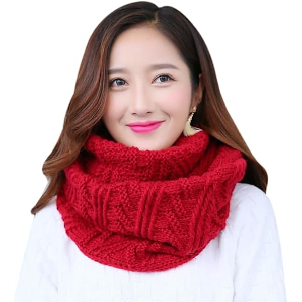 Vinter Blød Unisex Chunky Knit Cirkel Loop Infinity Halsvarmer Sjal