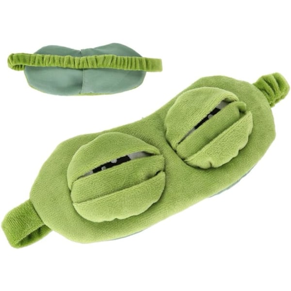 Shinywear Söpö Unimaski Pehmolelu Silmälaput Matka Unimaskit Erittäin Pehmeä Hauska Silmäsuoja Lapsille Tytöille ja Aikuisille (Vihreä Sammakko)