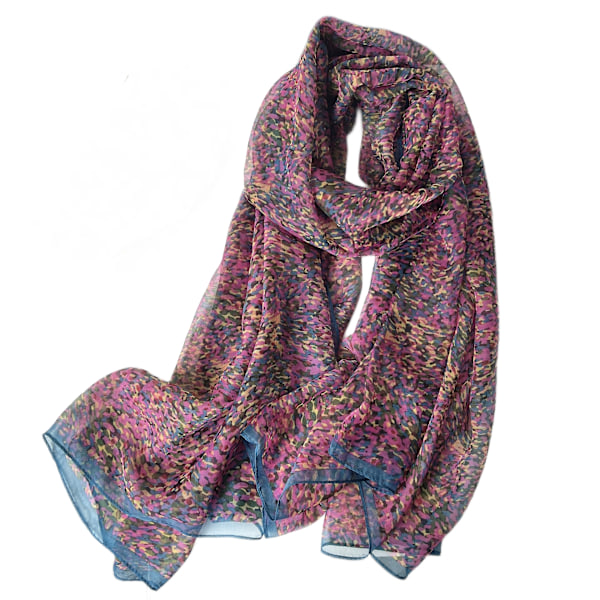 Dames Sjal Letvægts Fashion Sjal Print Blomstermønster Sjal Sjal, Bedste Gaver til Kvinder, Mors Dags Gaver, Lilla