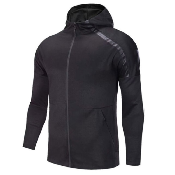 Herr Sportswear Set Fotbollströja Fotbollsträningskläder Man Löpning Hoodie Jackor Långärmad Träningsoverall Sport Sweat Suit Jersey black 4XL