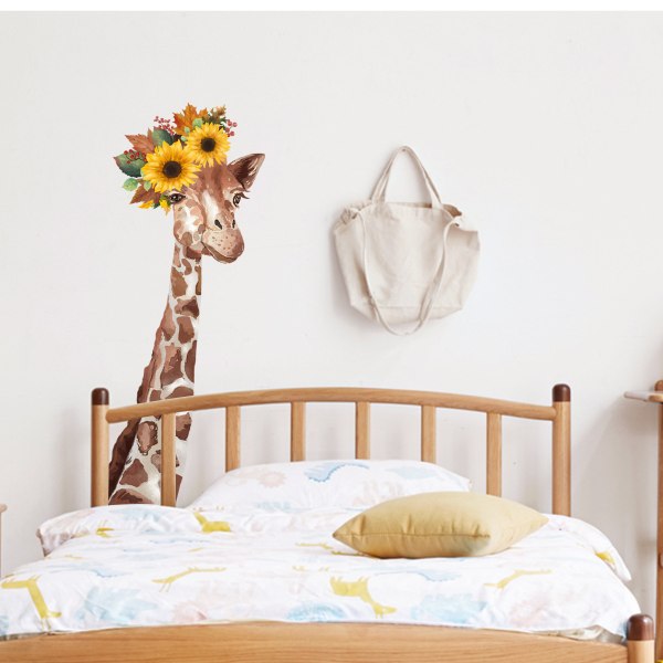 Djungeldjur Väggdekor för giraff Safari djur Giraff väggdekor Baby dagis Barnrum Vardagsrum Väggdekor