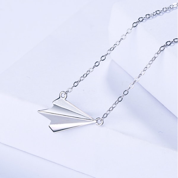 One Direction Pappersflygplan Halsband (Silver)
