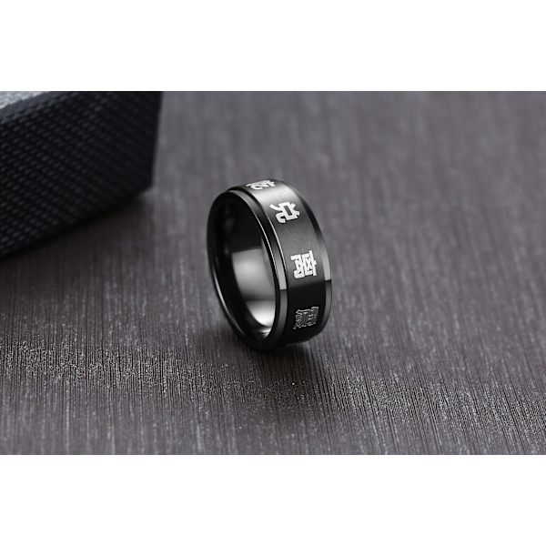 Tai Chi roterende spinner fidget båndringe til mænd drenge kvinder piger cool yin yang ba gua daoistisk filosofi som relief finger roterer frit fint -9
