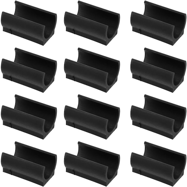 12 st U-formade golvglid: 22 mm Plast Stolsben U-formade Golvglid Rörlock Skydd Stolsbensskydd Möbelben Rektangel 22mm