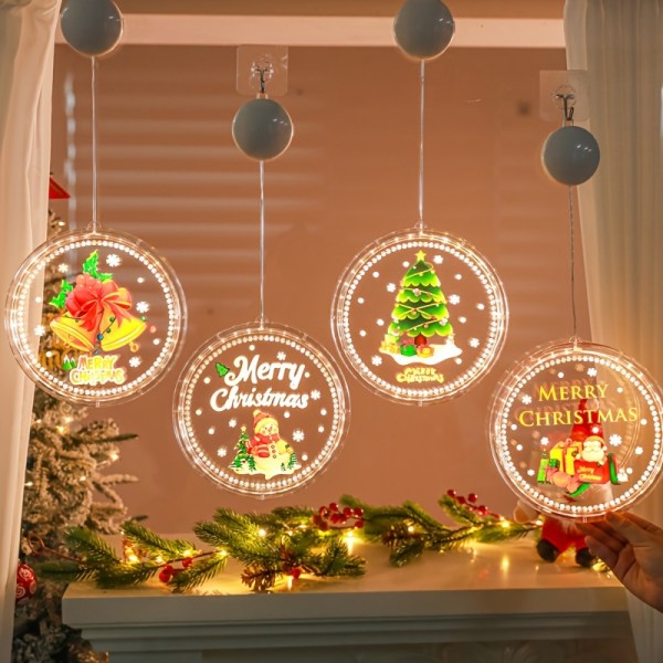 Hängande Jul LED Dörr Dekorativa Nattljus, Batteridriven Julgran Bell Presentlåda Dekoration Vägglampa För Hem Festival Decor