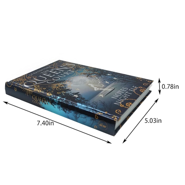 Vacker Journal Anteckningsbok för Kvinnor Flickor Presenter Vacker Glow in Dark Hårdpärm Färgrik Blank Personlig Dagbok för Skrivande