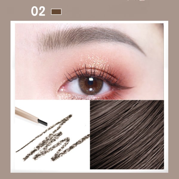 Ultimate Eyebrow Retractable Definer Penna, dubbelsidig brynborste, fin spets, former, definierar, fyller brynsmink