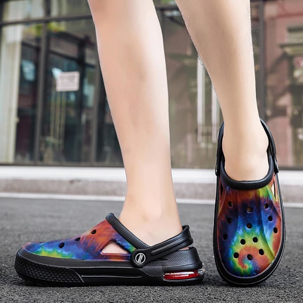 Dames Have Clogs Sko Casual Slipper Strand Sandaler Anti-Slip Pool Vandsko Hjemmesko Sommer Fodtøj colour Black 9.75inch 8.5 Women/7 Men