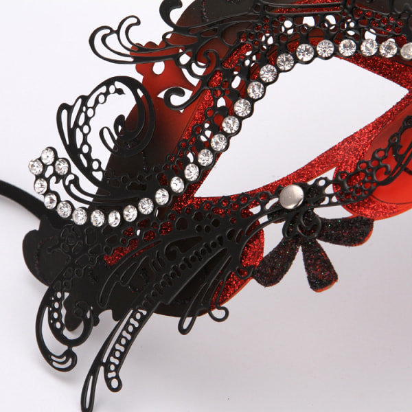 Naamiaisnaamio, Mardi Gras Decorations Venetsialaiset naamiot naisille --- Punainen musta