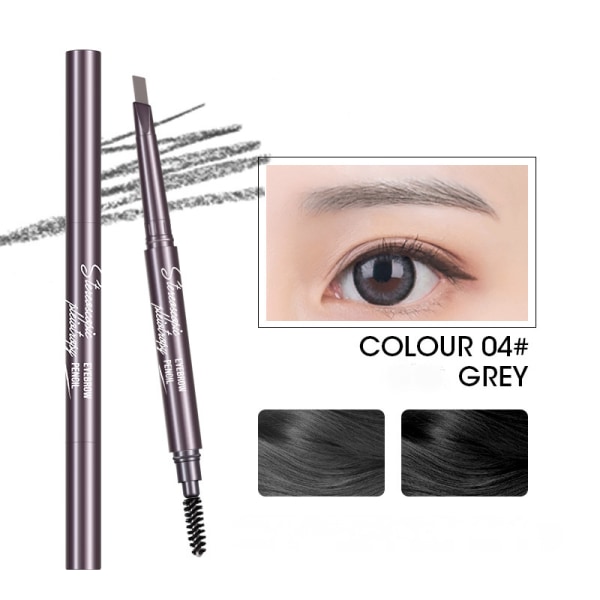 Eyebrow Pencil & Brush Fine Brow Definition Shaper Double Head Waterproof Liner