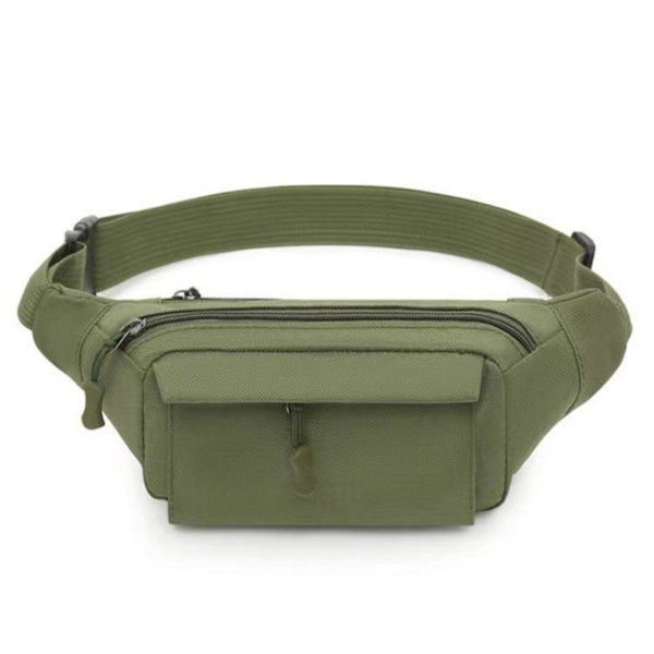 Utomhus midjeväska bröstväska män casual justerbar utomhus sport axelväska för vandring  Fri storlek OD Green