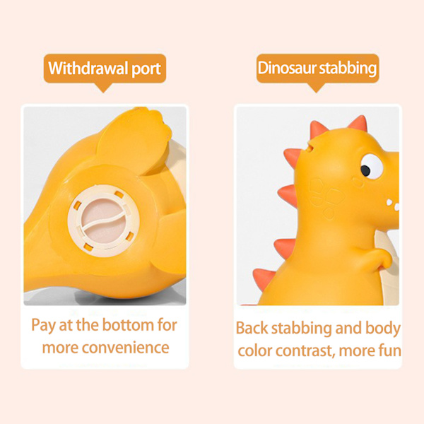 Dinosaurie Spargris Söt Cartoon Pengar Spara Box Fall Motstånd Pengar Mynt Bank Skrivbord Dekoration Pojkar Flickor Present Yellow Small
